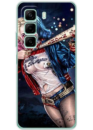 Чехол силиконовый с картинкой на infinix hot 50 (харли квинн, harley quinn)