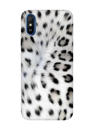 Чохол на xiaomi redmi 9a білий леопард (принт 398)