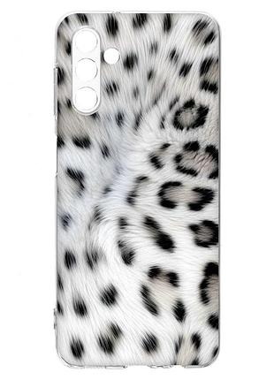 Чехол на samsung a04s/a13 5g белый леопард (принт 398)