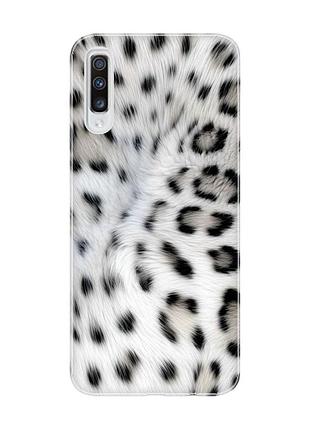 Чехол на samsung galaxy a70 (2019)/a705 белый леопард (принт 398)