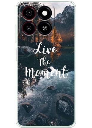 Чехол силиконовый с картинкой на zte blade a35 (природа, озеро в горах)