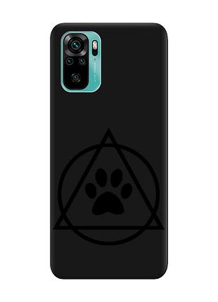 Матовий чорний чохол на xiaomi redmi note 10 / note 10s логотип квадроберів (принт 394)