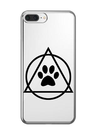 Прозрачный чехол на iphone 7 plus / 8 plus логотип квадроберов (принт 394)