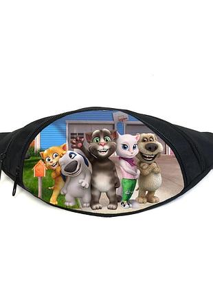 Поясна сумка бананка говорить том і друзі (gb — talking tom 04) gear bag чорна