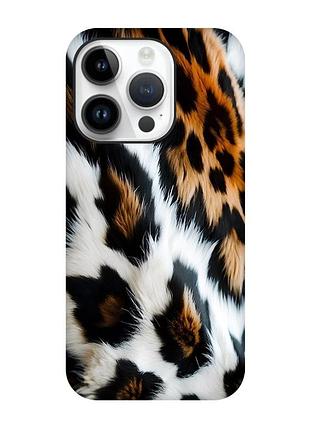 Матовий чохол з чорними боками на iphone 14 pro ніжність хутра (принт 396)