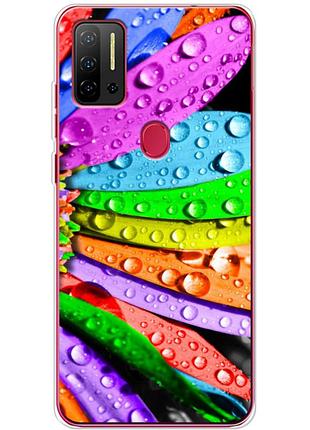 Чехол силиконовый с картинкой на ulefone note 11p (цветные листья)