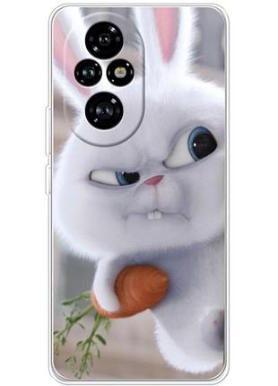 Чехол силиконовый с картинкой на huawei honor 200 (кролик снежок)