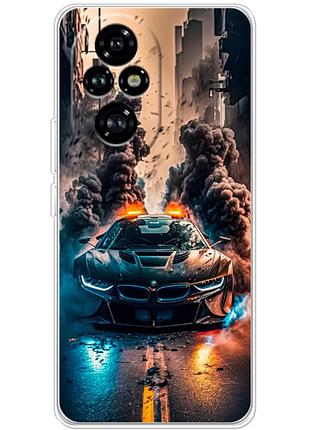 Чехол силиконовый с картинкой на huawei honor 200 (машина bmw i8)
