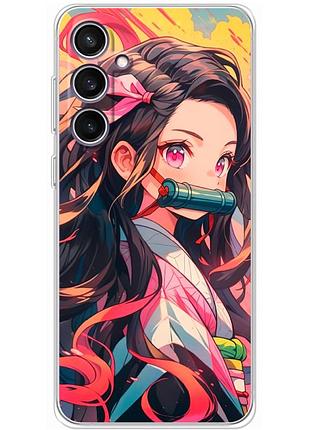 Чехол силиконовый с картинкой на samsung galaxy s24 fe (s721) (аниме, anime)