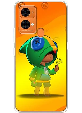 Чехол силиконовый с картинкой на oukitel c33 (бравл старс, brawl stars)