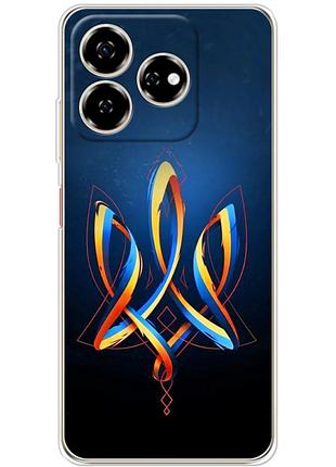 Чехол силиконовый с картинкой на zte nubia v60 (патриотический, герб украины)