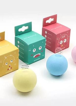 Игрушка мяч для котика 6 см издают звуки: рожевий птичка