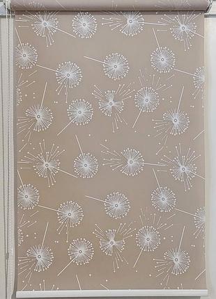 Рулонная штора одуванчики орех 675*1800