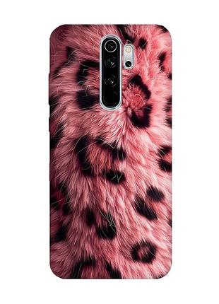 Чехол на xiaomi redmi note 8 pro розовый мех (принт 397)
