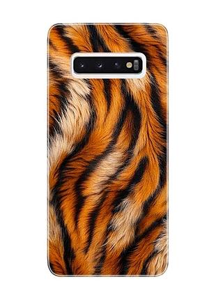 Чехол на samsung galaxy s10 тигровый мех (принт 395)