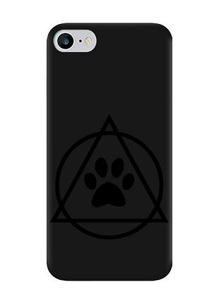 Матовый черный чехол на iphone 7 / 8 логотип квадроберов (принт 394)