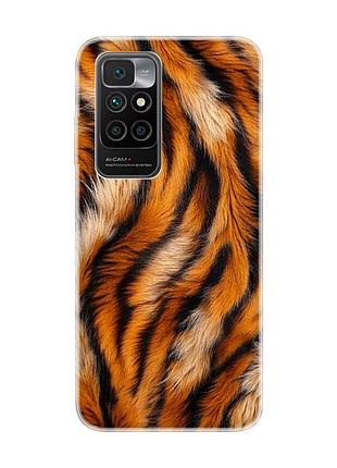 Чехол на xiaomi redmi 10/10 (2022) тигровый мех (принт 395)