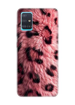 Чехол на samsung galaxy a51 розовый мех (принт 397)