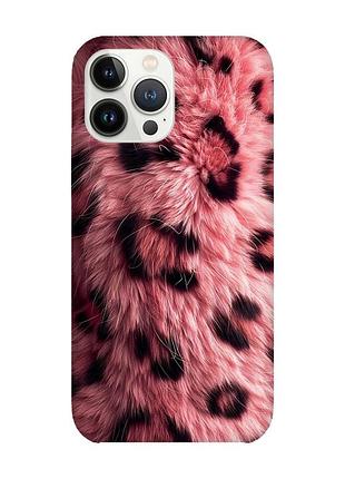Чехол на iphone 14 pro розовый мех (принт 397)