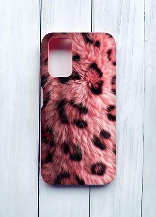 Матовый розовый чехол на xiaomi redmi 9t розовый мех (принт 397)