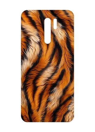 Матовый чехол с черными боками на xiaomi redmi 9 тигровый мех (принт 395)