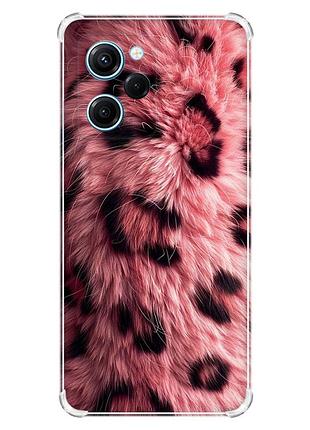 Чохол з потовщеними кутами на xiaomi redmi note 12 pro speed 5g рожеве хутро (принт 397)