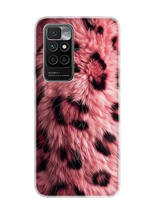 Чехол на xiaomi redmi 10/10 (2022) розовый мех (принт 397)