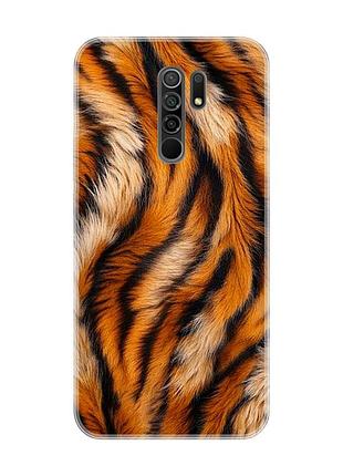 Чехол на xiaomi redmi 9 тигровый мех (принт 395)