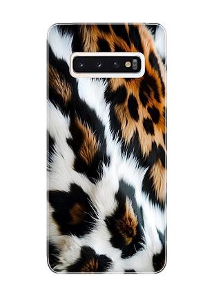 Чехол на samsung galaxy s10 нежность меха (принт 396)