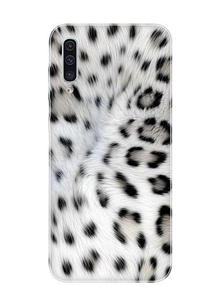 Чехол на samsung galaxy a50 (2019) a505/a30s белый леопард (принт 398)