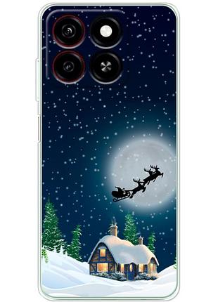 Чохол силіконовий з картинкою на zte blade a35 (новорічний)