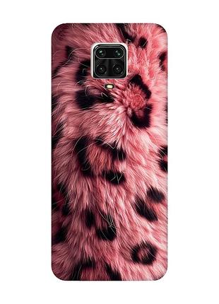 Матовий рожевий чохол на xiaomi redmi note 9 pro/9s/9 pro max рожеве хутро (принт 397)