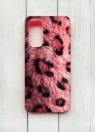 Матовый розовый чехол на samsung galaxy m54 розовый мех (принт 397)