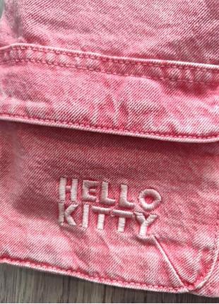 Юбка, юбка джинсовая hello kitty. коттоновая. состояние идеально. 5