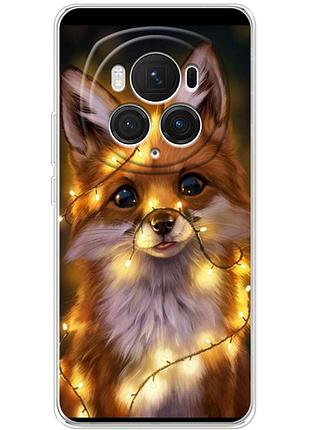 Чохол силіконовий з картинкою на huawei honor magic 6 pro (новорічний, лисичка)