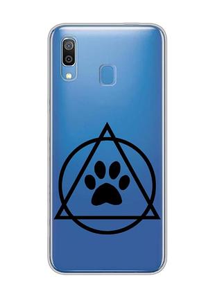 Прозрачный чехол на samsung galaxy a30 (2019)/a20 (2019) логотип квадроберов (принт 394)