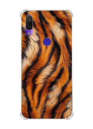 Чохол з потовщеними кутами на xiaomi redmi note 7/note 7 pro тигрове хутро (принт 395)