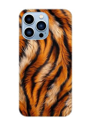 Магнитный чехол на iphone 13 pro max с поддержкой magsafe тигровый мех (принт 395)