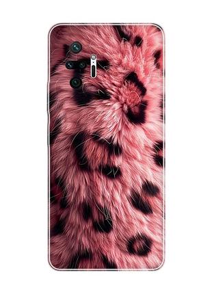 Чехол на xiaomi redmi note 10 pro/10 pro max розовый мех (принт 397)