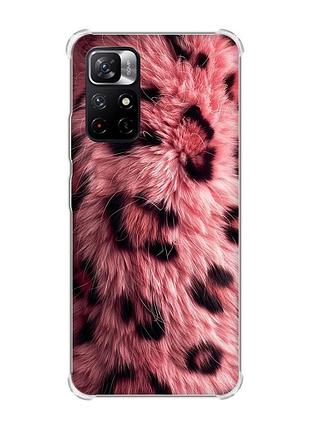 Чохол з потовщеними кутами на xiaomi redmi note 11 5g рожеве хутро (принт 397)