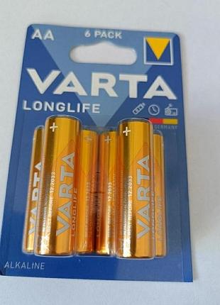 Батарейка varta longlife aa lr6 желтый 1шт (40836)
