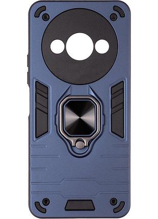 Чехол fiji defence для xiaomi redmi a3 защитный бампер с кольцом подставкой dark blue