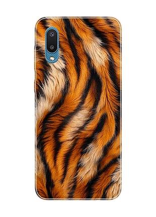 Чехол на samsung galaxy a02/a022 (2021) тигровый мех (принт 395)