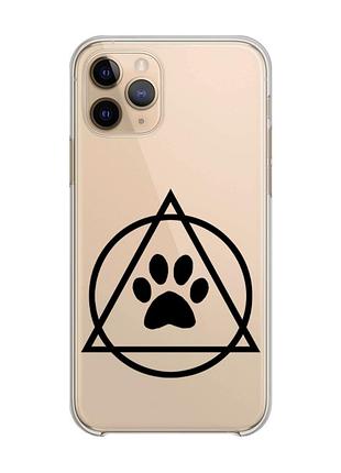 Прозрачный чехол на apple iphone 11 pro (5,8) логотип квадроберов (принт 394)