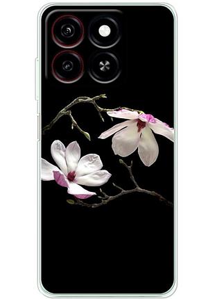 Чехол силиконовый с картинкой на zte blade a35 (цветок, монголия)