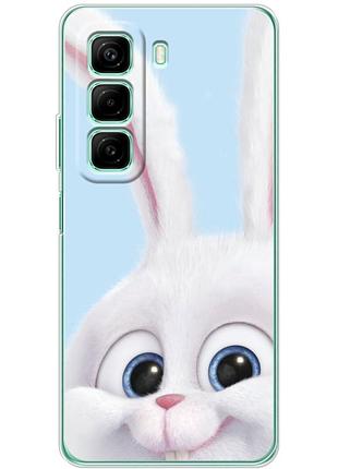 Чохол силіконовий з картинкою на infinix hot 50 (кролик сніжок)