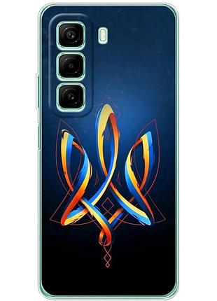 Чехол силиконовый с картинкой на infinix hot 50 (патриотический, герб украины)