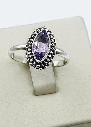 Кольцо серебряное с аметистом 17,5 2,8 г