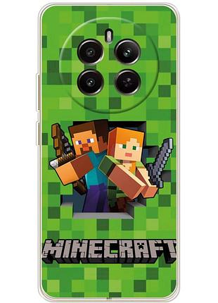 Чехол силиконовый с картинкой на realme 13 4g (майнкрафт, minecraft)