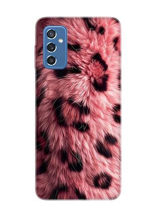 Чехол на samsung galaxy m52 розовый мех (принт 397)